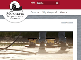 Marquette Transportation Website Details