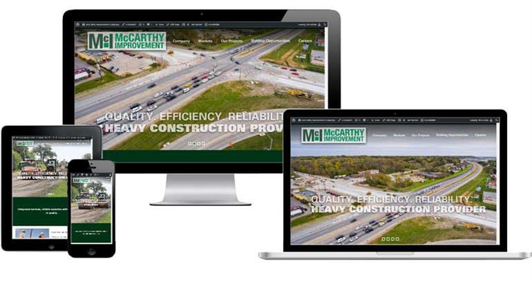 Screenshot of McCarthy Improvement website on devices
