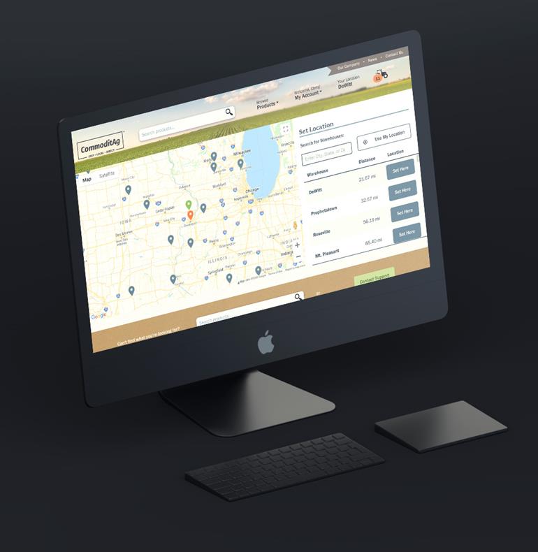 CommoditAg map on an iMac