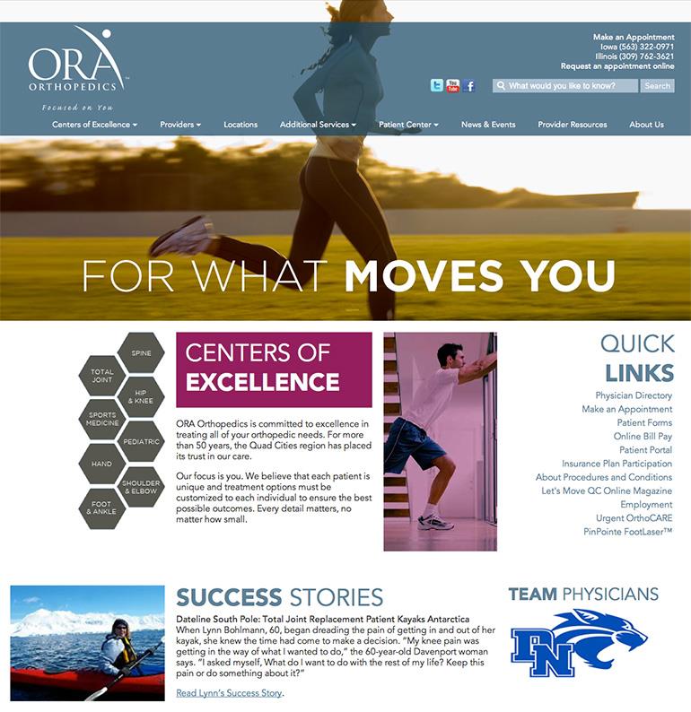 ORA Orthopedics - Twin State Web Design