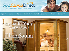 Spa Sauna Direct website detail images