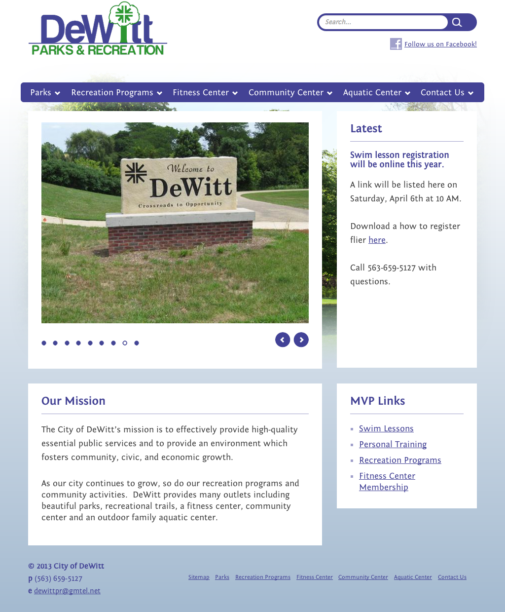 DeWitt Parks & Rec Home Page