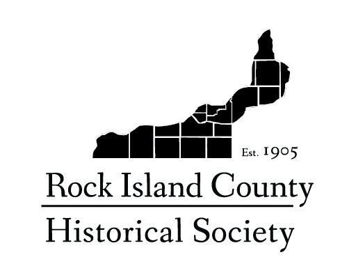 Rock Island County Historical Society Logo in Black and White